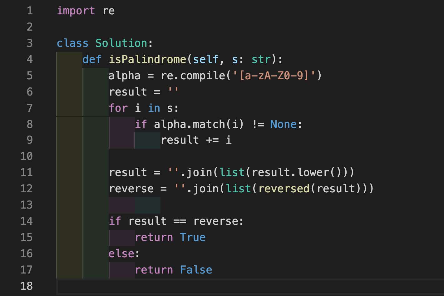 LeetCode 125 Valid Palindrome